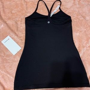 NWT lululemon power y tank black size 4
